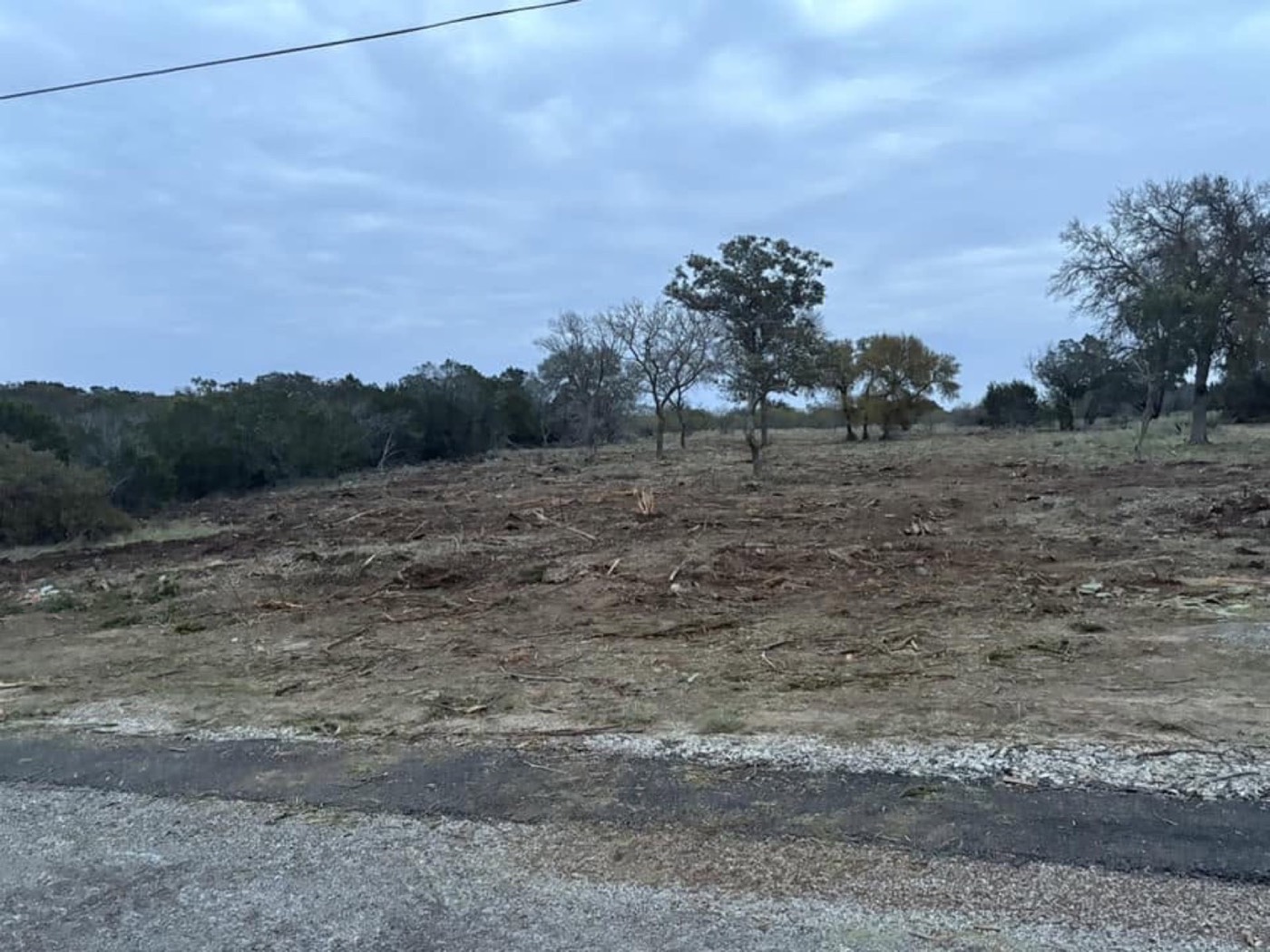 Additional view of graded land and gravel access